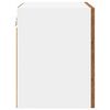 vidaXL Висящ шкаф с врата 2 pcs Стара дървесина и бяло 40 x 31 x 40 см