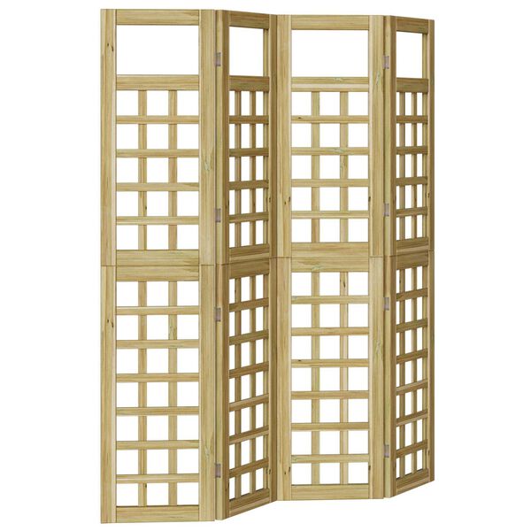 vidaXL Параван за уединение 4 pcs Кафяво 160 x 180 cm