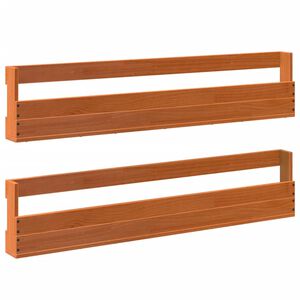 vidaXL Стенни рафтове за обувки 2 бр восъчнокафяв 110x8,5x23,5 см