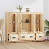 vidaXL Високи шкафове, 3 бр, сонома дъб, инженерно дърво