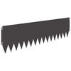 vidaXL Ограда за трева 20 pcs 103 x 30 см Стомана Черно