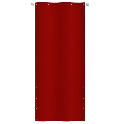 vidaXL Балконски параван, червен, 100x240 см, оксфорд плат