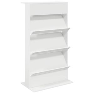 vidaXL Етажерка за списания Бяло 70 x 41 x 126 см Инженерна дървесина