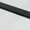 vidaXL Плъзгаща се врата с обков черна 90x205 см ESG стъкло