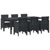 vidaXL Комплект за хранене в градината 7 pcs Антрацит Полипропилен