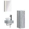 vidaXL Комплект шкафове за баня 4 pcs Сив Сонома 43 x 11,5 x 60,5 см