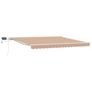 vidaXL Прибираща се тента Многоцветен 400 &times; 300 cm Тъкан и алуминий