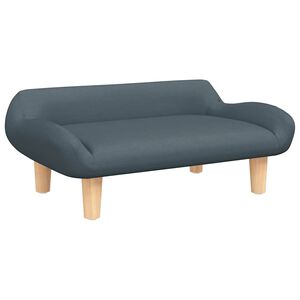 vidaXL Детски диван, тъмносив, 70x40x24 см, плат