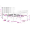 vidaXL Рамка за легло с табла Small Double масивна дървесина
