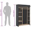 vidaXL Гардероб, сив, 110x40x170 см, текстил