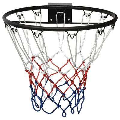 vidaXL Баскетболен ринг, черен, 45 см, стомана
