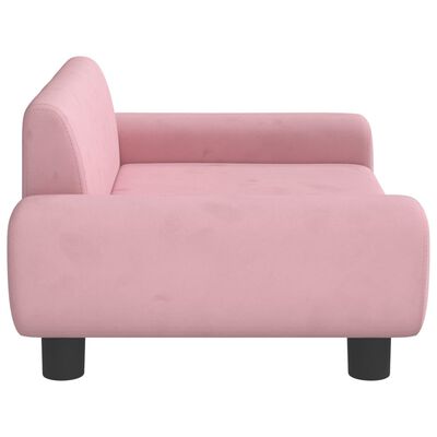 vidaXL Детски диван, розов, 70x45x33 см, кадифе
