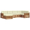 vidaXL Комплект дивани за открито 6 pcs Натурален и Крема
