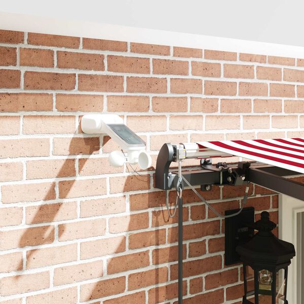 vidaXL Текстил за сенник с Червено и бяло 400 &times; 300 cm Полиестер