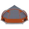 vidaXL Куполна палатка с покрив Сив и оранжев 505 x 450 x 248 см