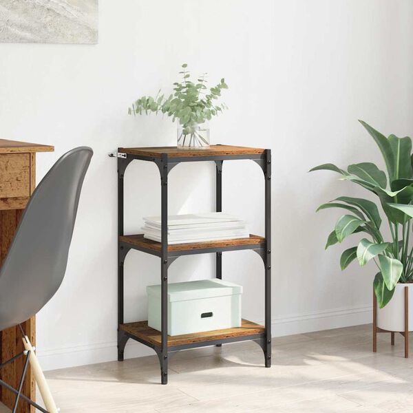 vidaXL Шкаф за книги Старо дърво 40 x 33 x 70,5 см