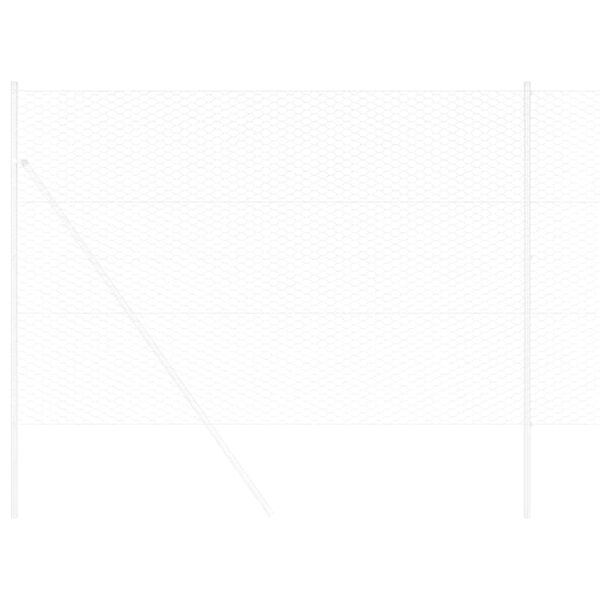 vidaXL Шестоъгълна ограда Сребрист 1,5 x 50 m Поцинкована стомана