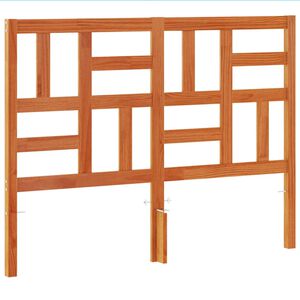 vidaXL Горна табла за легло, восъчнокафява, 135 см, масивно дърво бор