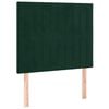 vidaXL Боксспринг легло с матрак, тъмнозелено, 80x200 см, кадифе