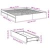 vidaXL Рамка за легло с чекмеджета, бетонно сива, 180x200 см