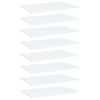 vidaXL Рафтове за етажерка, 8 бр, бели, 60x40x1,5 см, ПДЧ