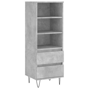vidaXL Висок шкаф, Бетонно сиво, 40x36x110 см, инженерно дърво