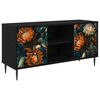 vidaXL ТВ шкаф LOCHEM 102 x 33 x 51 см Черен дъб Инженерна дървесина