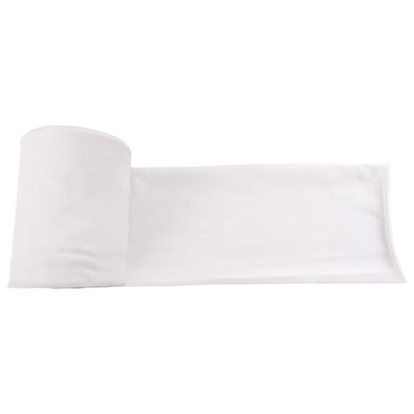 vidaXL Тръба за оттичане Бяло 16 x 5000 см текстил