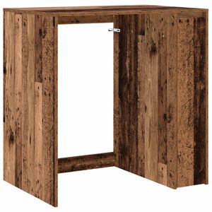 vidaXL Шкаф за пералня Старо дърво 87 x 60 x 89 см Инженерна дървесина