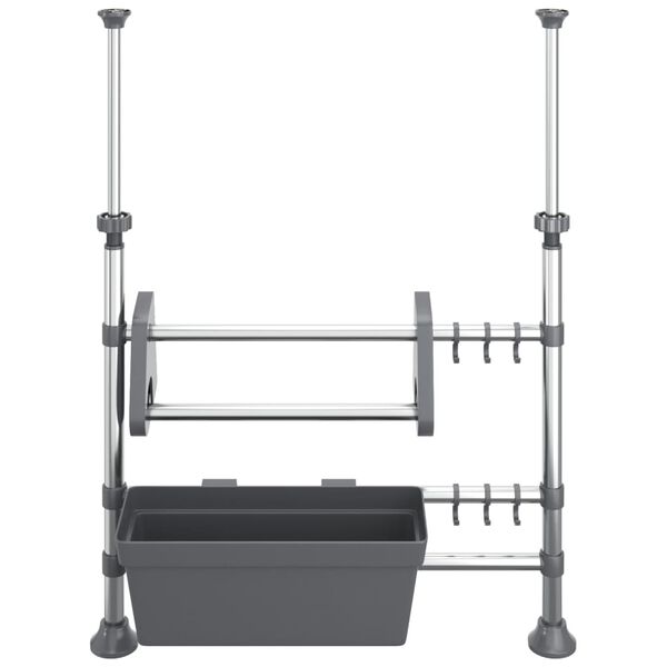 vidaXL Регулируем кухненски органайзер, алуминий