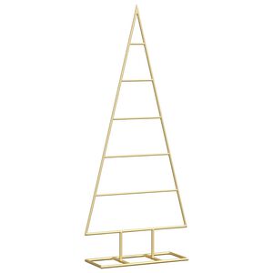 vidaXL Метално коледно дърво Златист 90 cm Прахово покритие стомана