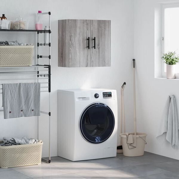 vidaXL Стенен шкаф, сив сонома, 60x31x60 см, инженерно дърво