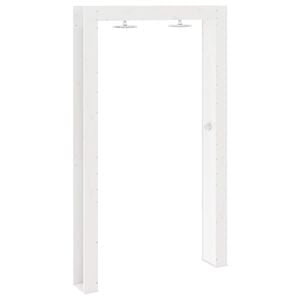 vidaXL Външен душ Бял 137 x 23 x 226 см Масивна боровина