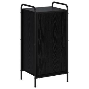 vidaXL Служебен шкаф Черен дъб 97 x 33 x 81 см Инженерна дървесина