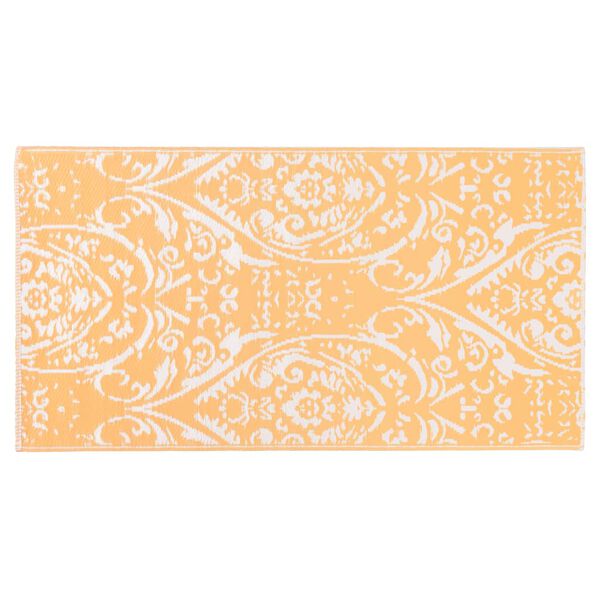 vidaXL Килим за открито, ARAKIL оранжево и бяло, 80x150 см, PP