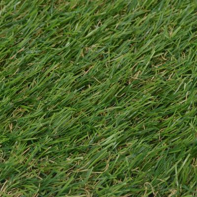vidaXL Изкуствена трева, 1x15 м/20 мм, зелена