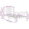 vidaXL Рамка за легло без матрак, бял, 100x200 см, бор масив