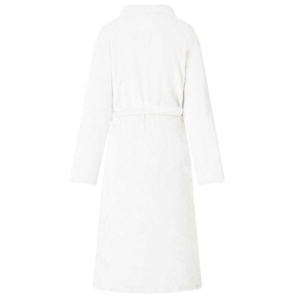vidaXL Халат без качулка Бяло s Фланела