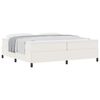 vidaXL Легло с пружинирана основа Кремаво 200 x 200 cm Кордюрова тъкан