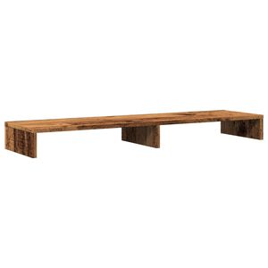 vidaXL Поставка за монитор, старо дърво, 100x27x10 см, инженерно дърво