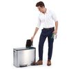 EKO Кош с педал "EcoCasa" 3x15 л матово сребристо