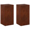 vidaXL Стойка за растения 2 pcs Ръждясало 30 x 30 x 60 cm