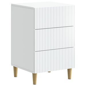 vidaXL Нощен шкаф Бяло 43 x 41 x 66,5 см Инженерна дървесина