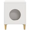 vidaXL Къща за котки Бяло 42,5 x 40 x 53 см Инженерно дърво