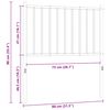vidaXL Метална резервна табла за легло, черна, 75 см