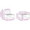 vidaXL Комплект дивани за открито 4 pcs Естествен