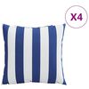 vidaXL Декоративни възглавнички 4 бр синьо и бяло 40x40 см плат
