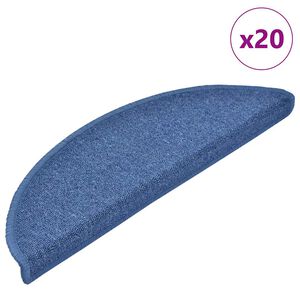 vidaXL Изтривалки за стълби, 20 бр., 56x17x3 см, сини, полукръгли