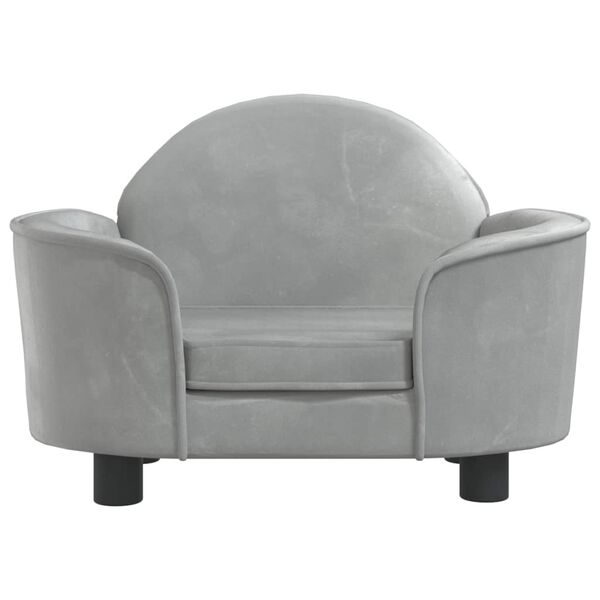 vidaXL Кучешко легло светлосиво 66x40x45 см кадифе