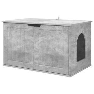 vidaXL Къща за котки Бетон 85 x 55 x 50,5 см Инженерна дървесина